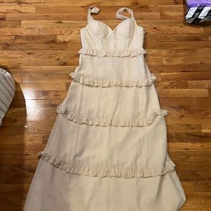 Worn once Revelry full length dress in Champagne